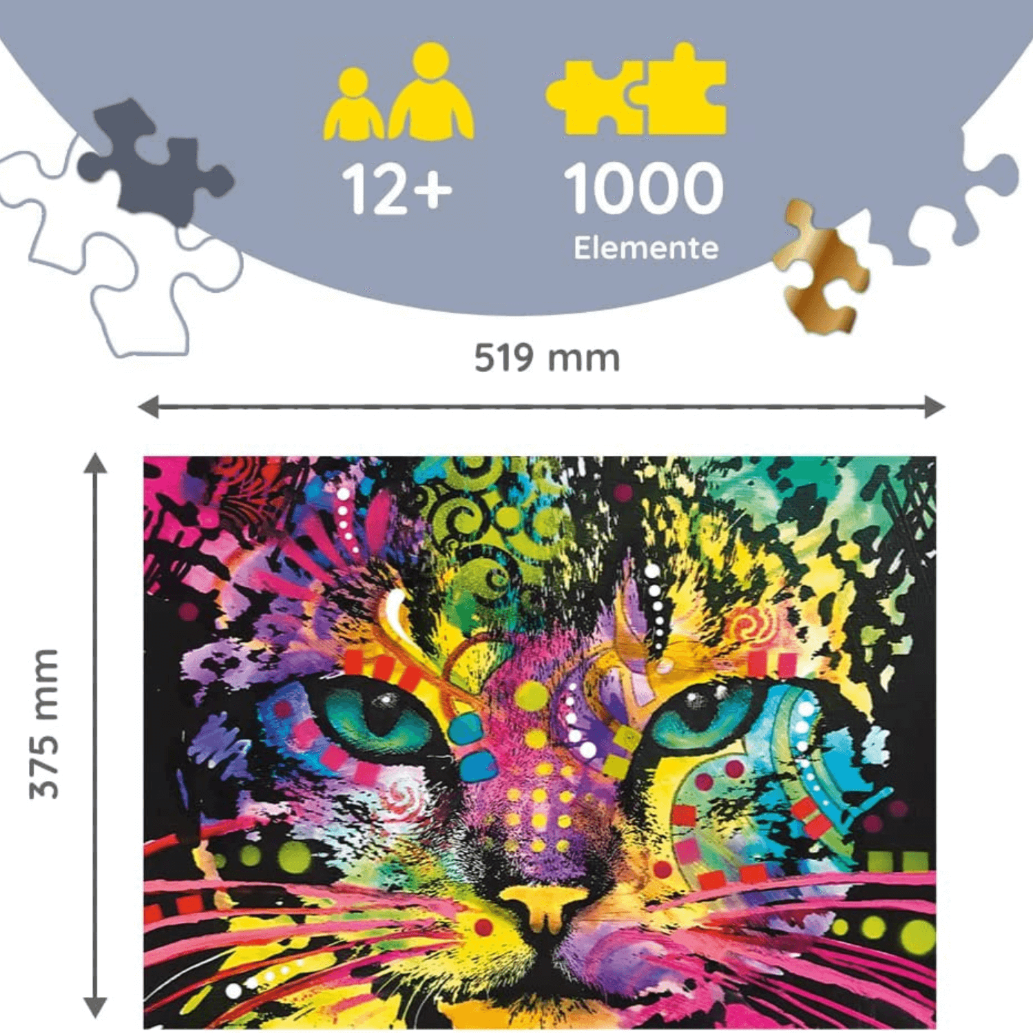 Kleurrijke Kat | Houten Puzzel 1000 Houten Puzzel-TREFL--