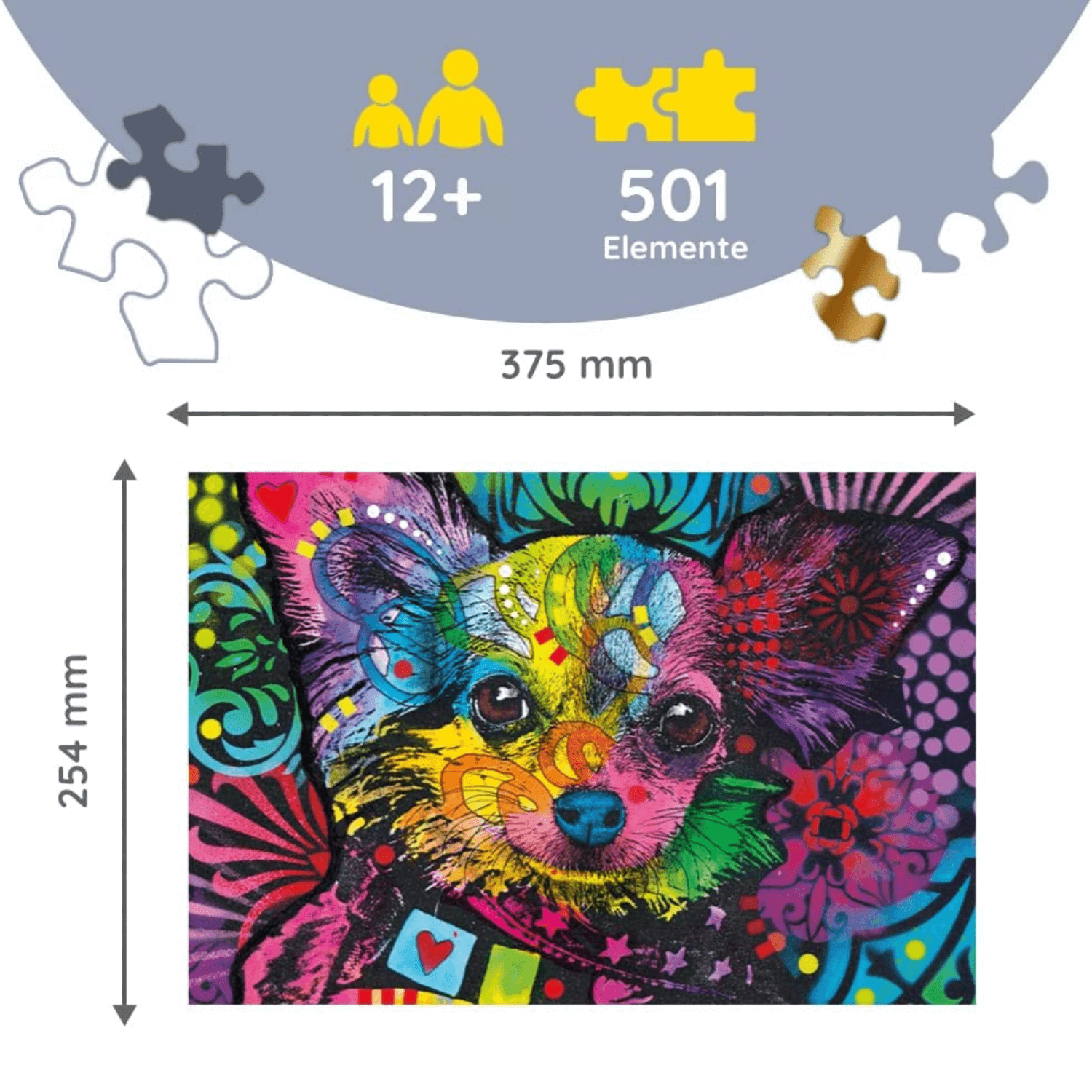 Colorful puppy | wood puzzle 500+1 wooden puzzle-TREFL--