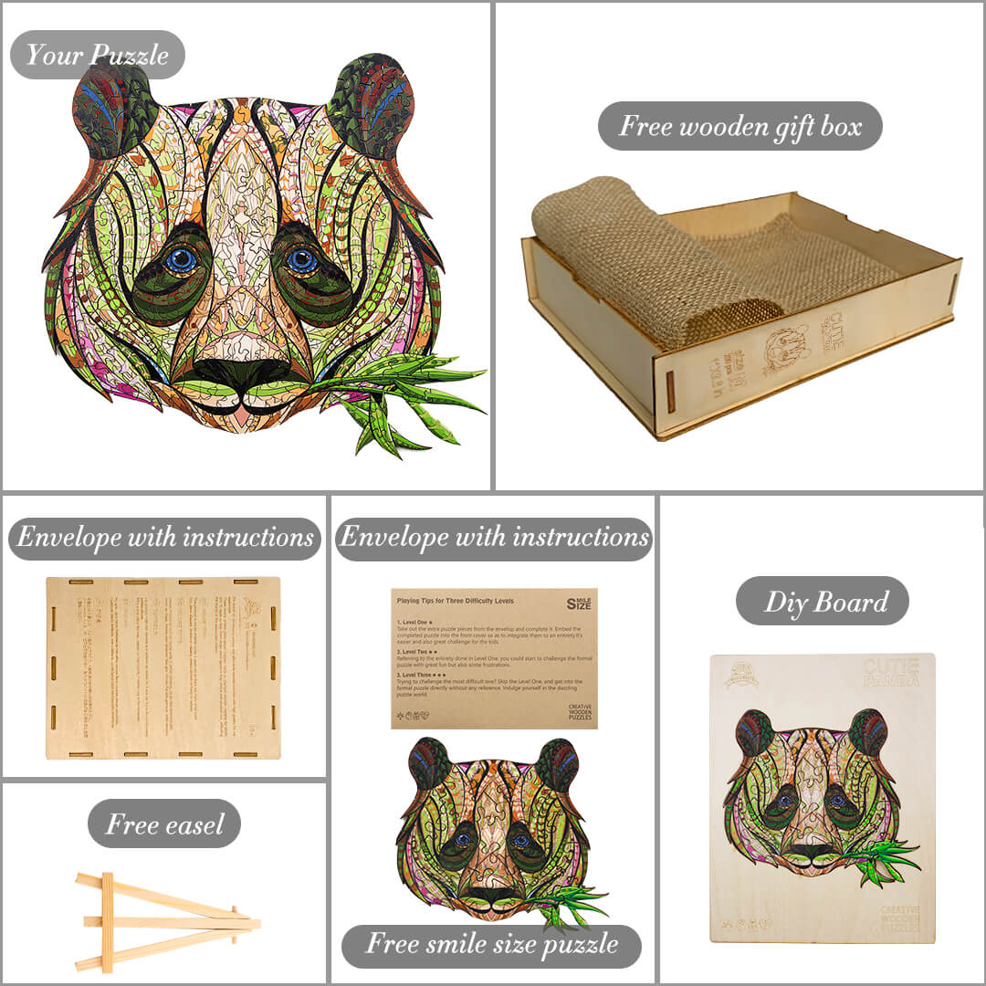 Puzzle en bois de panda mignonMagicHolz--