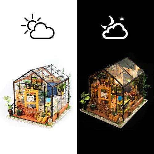 Cathy's Flower House (Greenhouse)-Miniature House-Robotime--