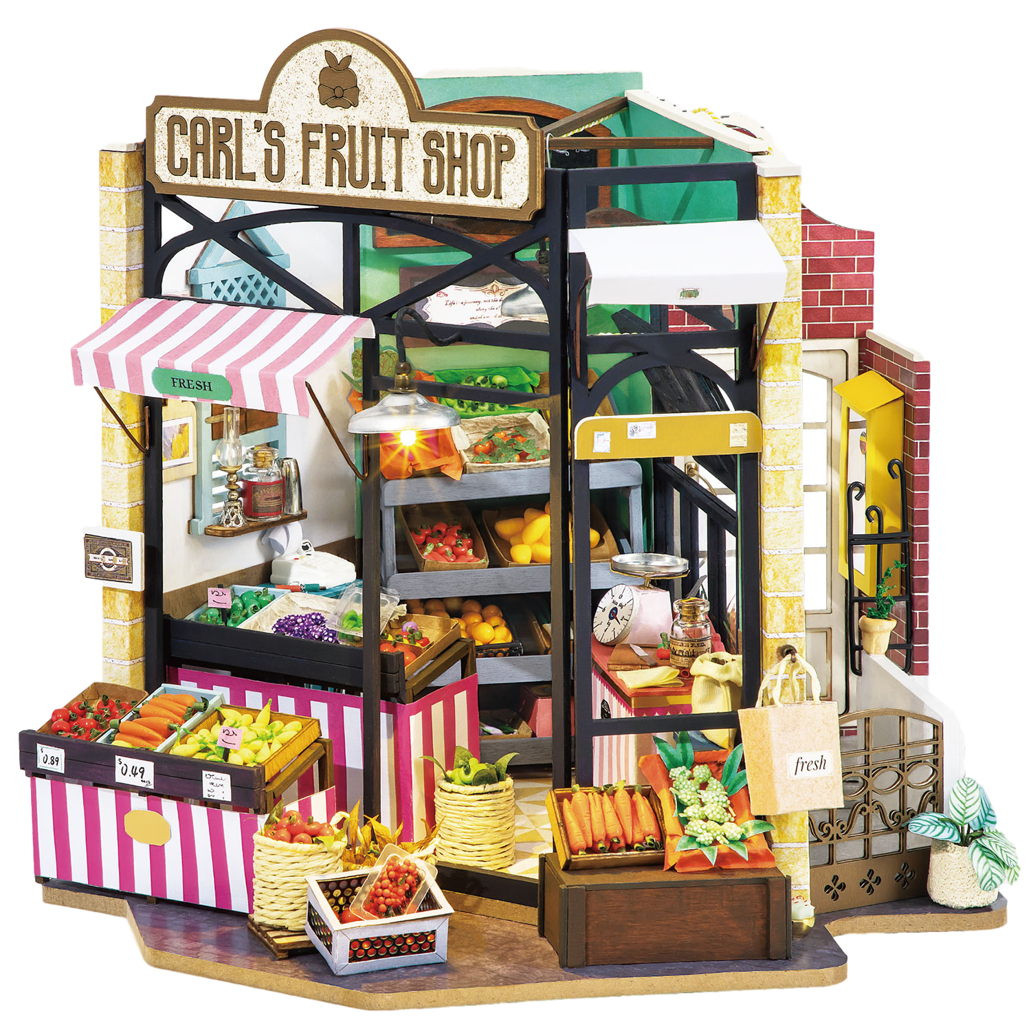 Carl's Fruit Shop (Fruitwinkel)-Miniatuurhuis-Robotime--