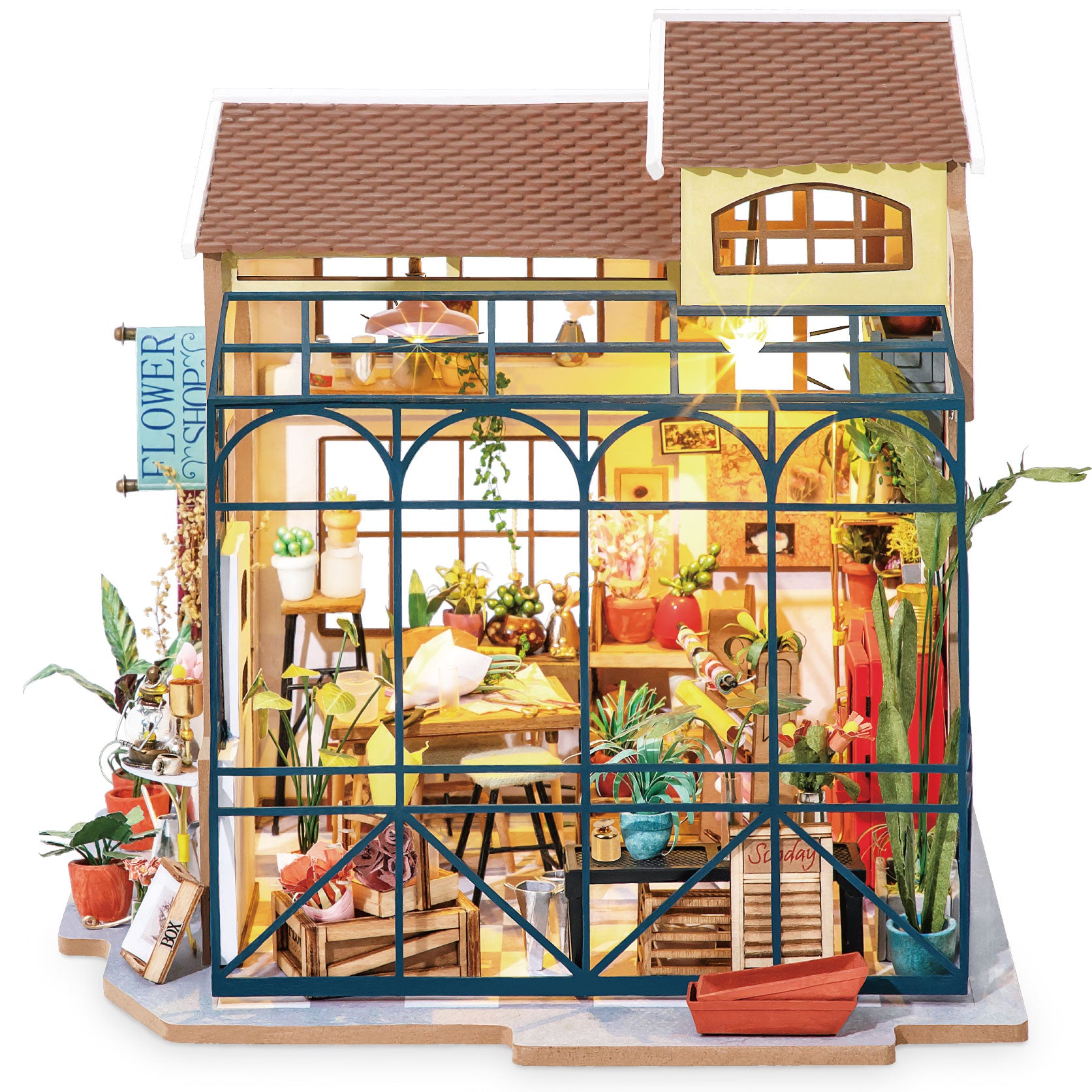 Emily's Flower Shop (Flower Shop)-Miniature House-Robotime--