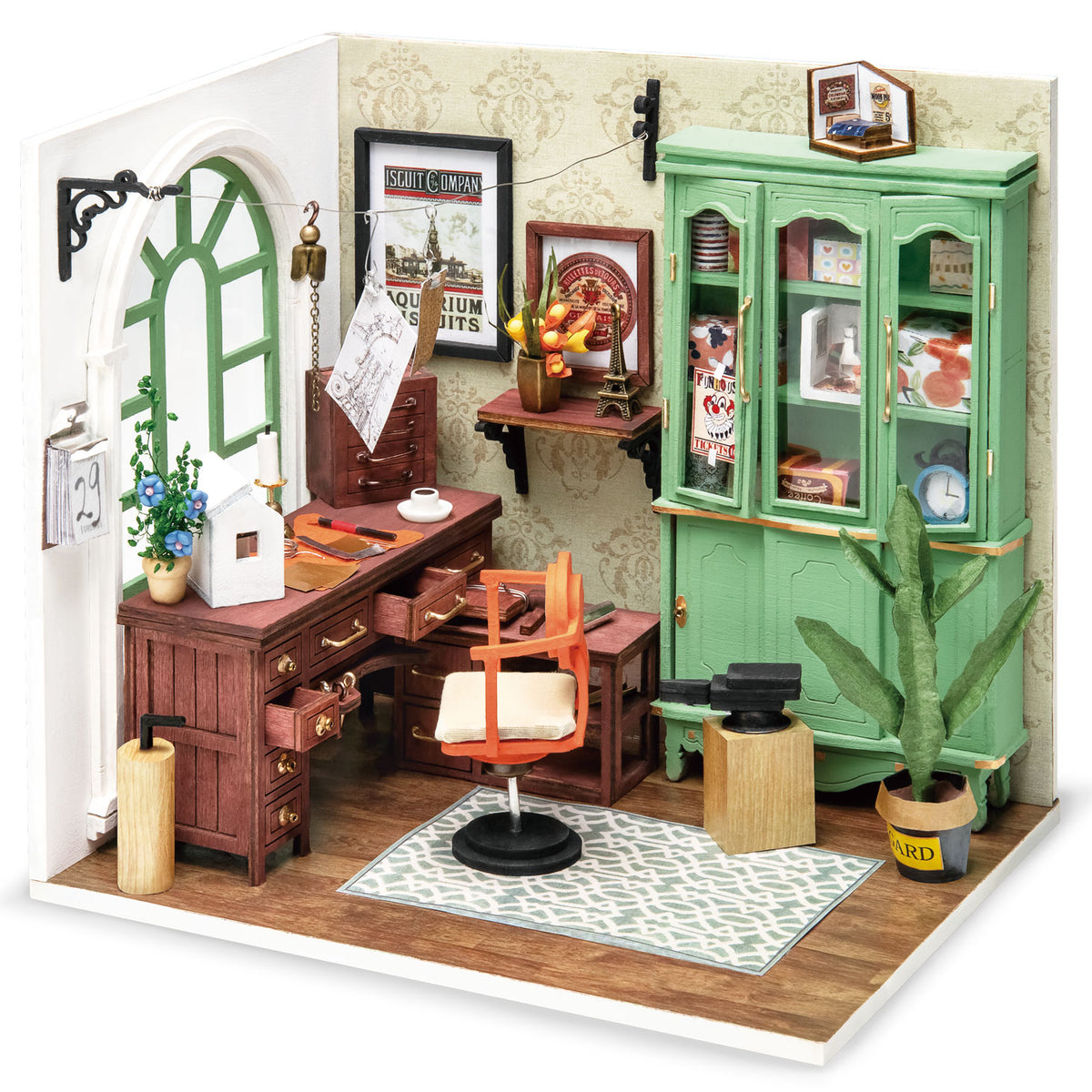 Jimmy's Studio (Vintage Study)-Miniature House-Robotime...