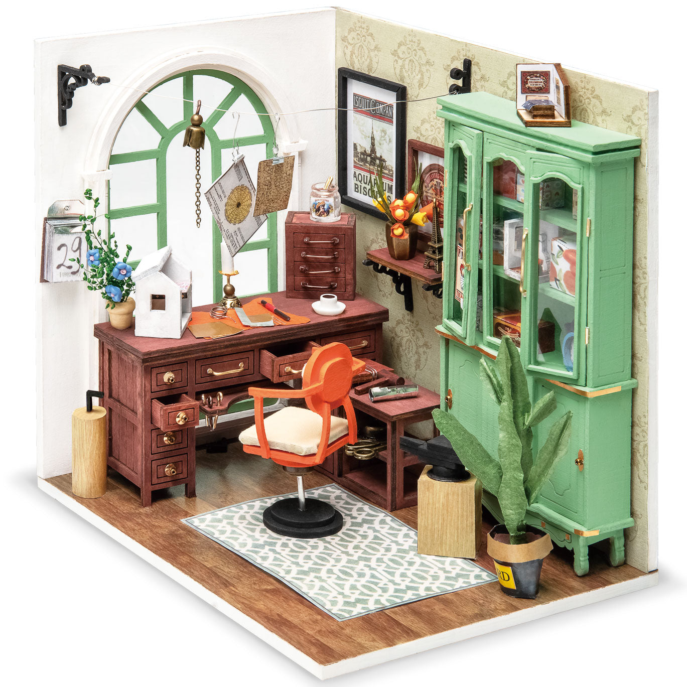 Jimmy's Studio (bureau vintage)-Miniature House-Robotime--