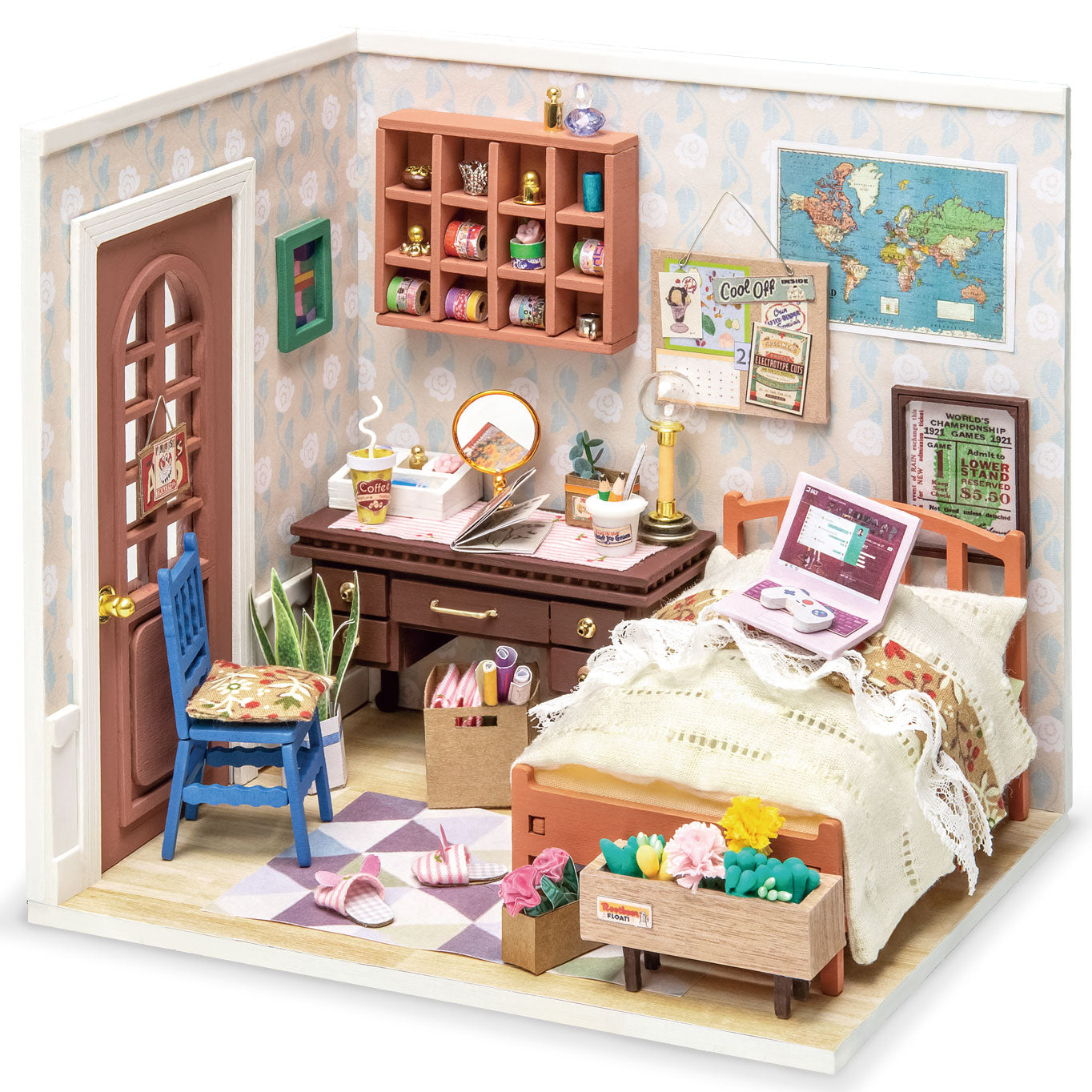 Annes slaapkamer (slaapkamer)-Miniatuurhuis-Robotime--