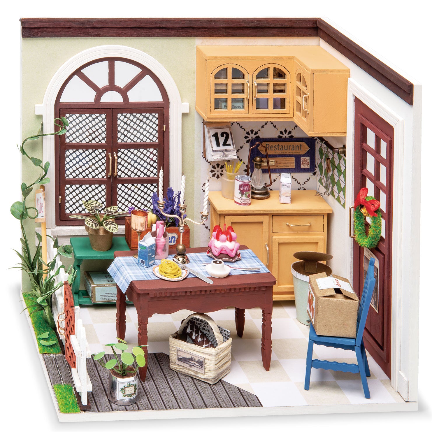 Kit Maison de poupée miniature Magical Café H 18 cm