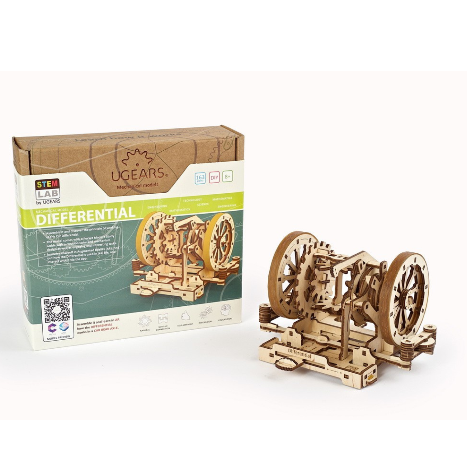 Engrenage différentiel-Puzzle mécanique en bois-Ugears--