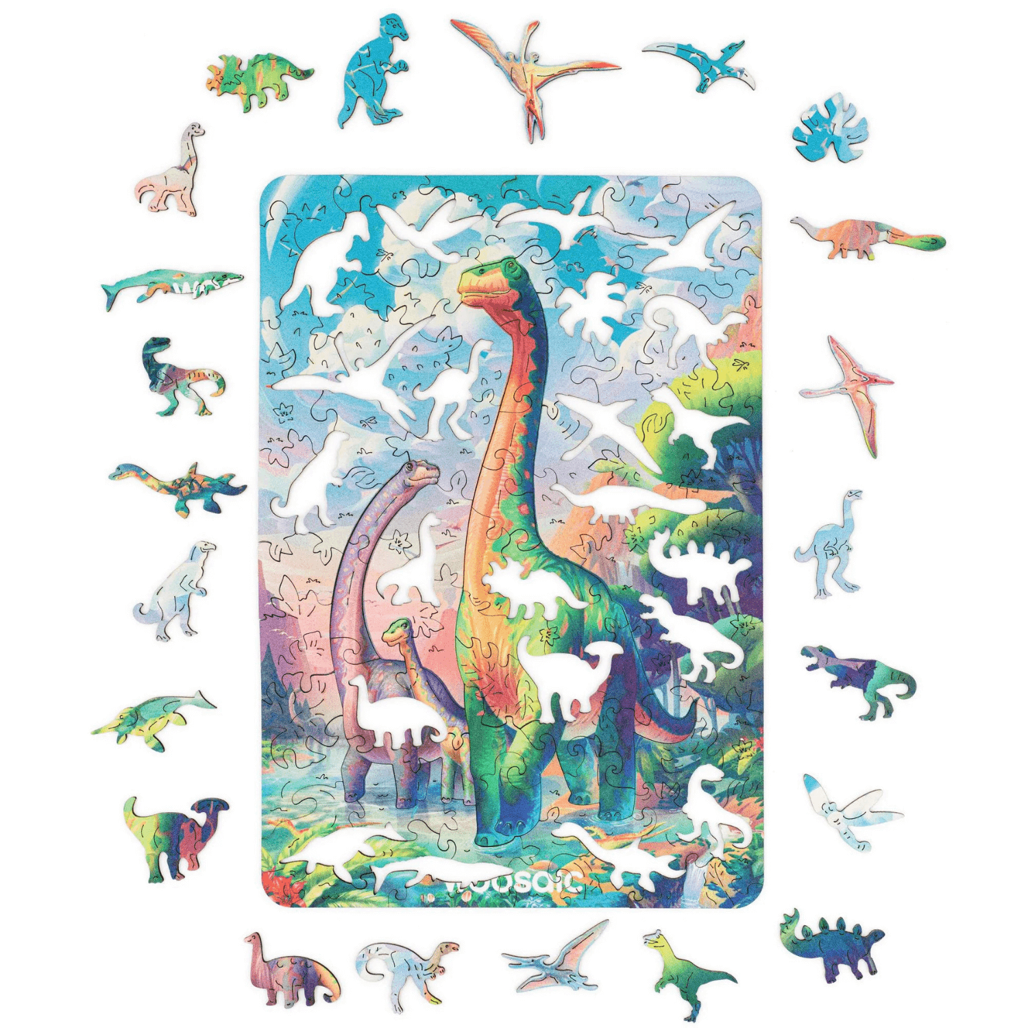 Dino Diplodocus Puzzle en bois-Unidragon--