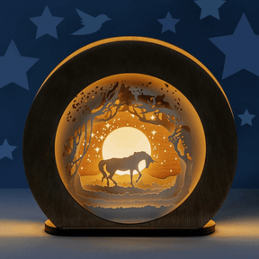 3D Houten Nachtlampje - "Dreamy Lamps"-Nachtlampjes & indirecte verlichting-iDventure-dreamy-lamps-unicorn-48753821084