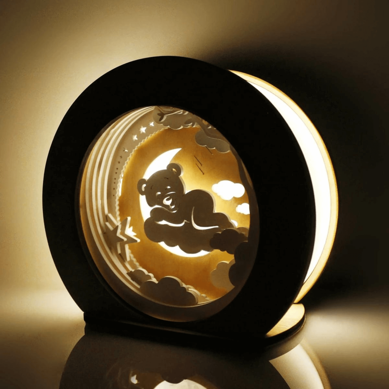 3D night light made of wood - MagicLights-night lights & indirect lighting-iDventure--