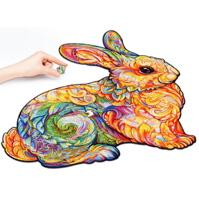 Noble rabbit wooden puzzle-Unidragon--
