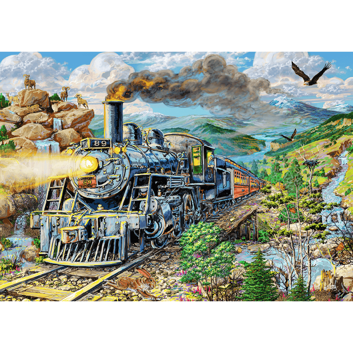 Eisenbahn Puzzle | Holz Puzzle 505-Holzpuzzle-WoodenCity--