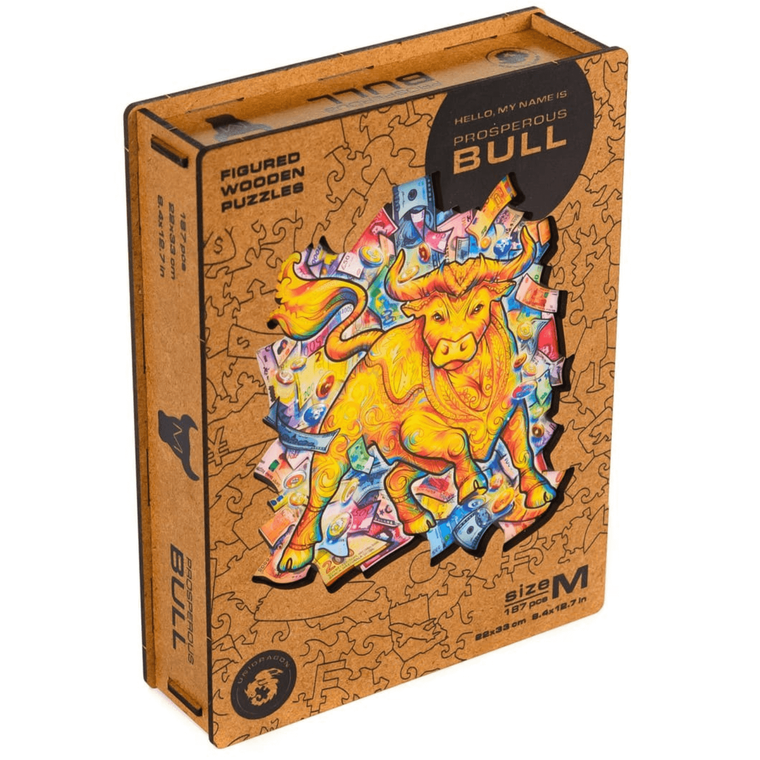 Successful bull wooden puzzle unidragon--