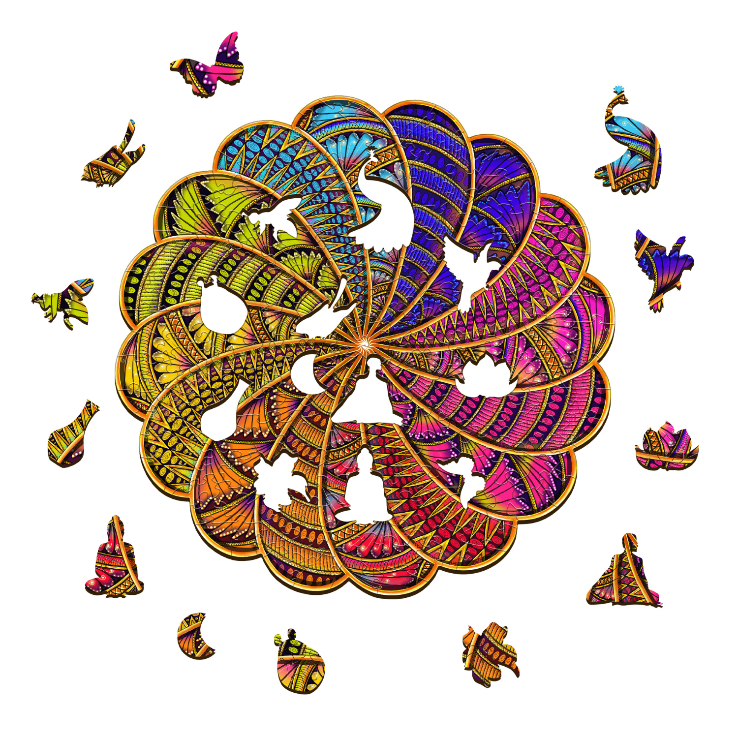 Colorful Mandala Puzzles | Magic Wooden Puzzle-MagicHolz--