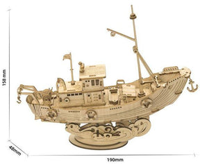 DIY Fishing Ship 3D Puzzle Robotime--
