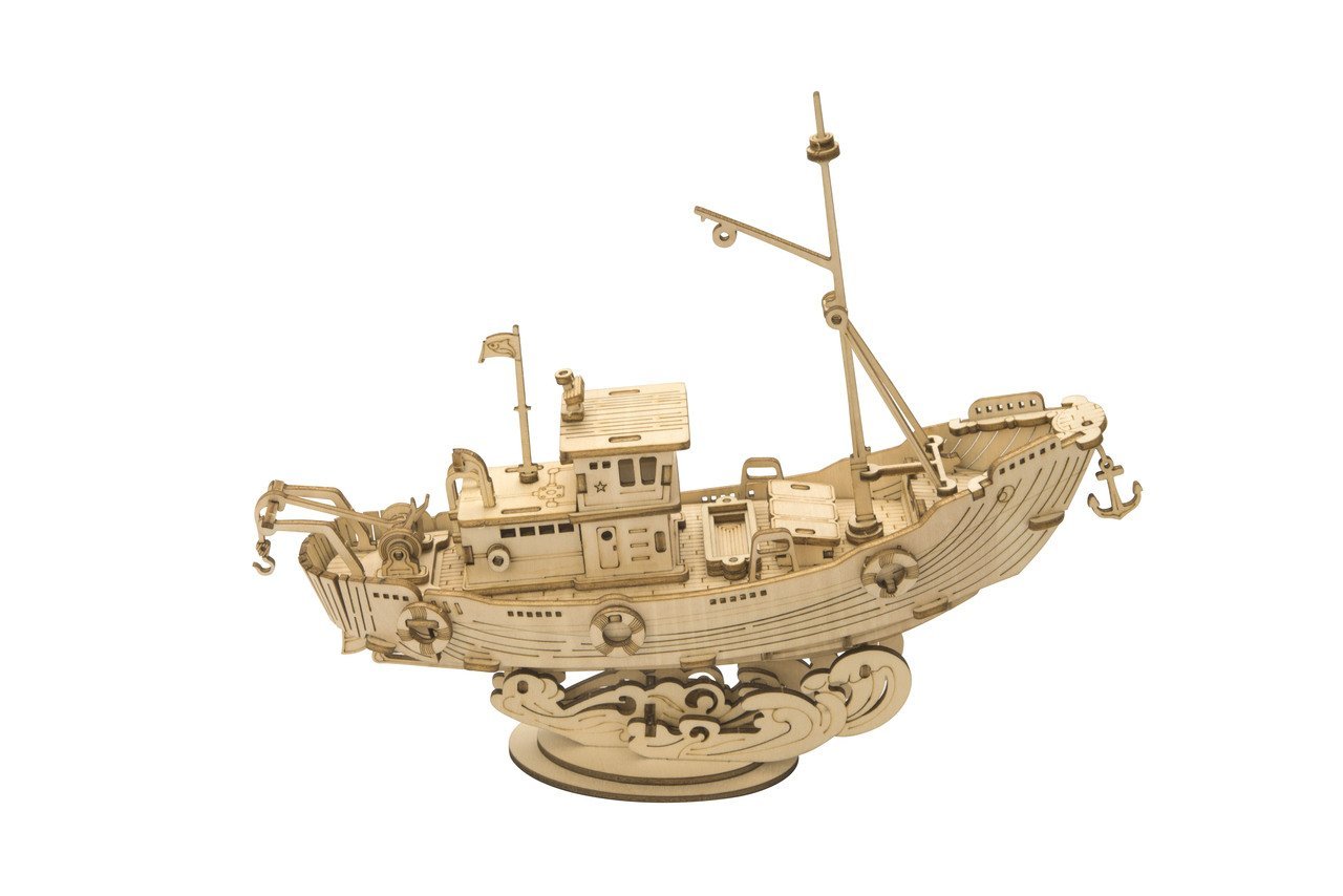 DIY Fishing Ship 3D Puzzle Robotime--
