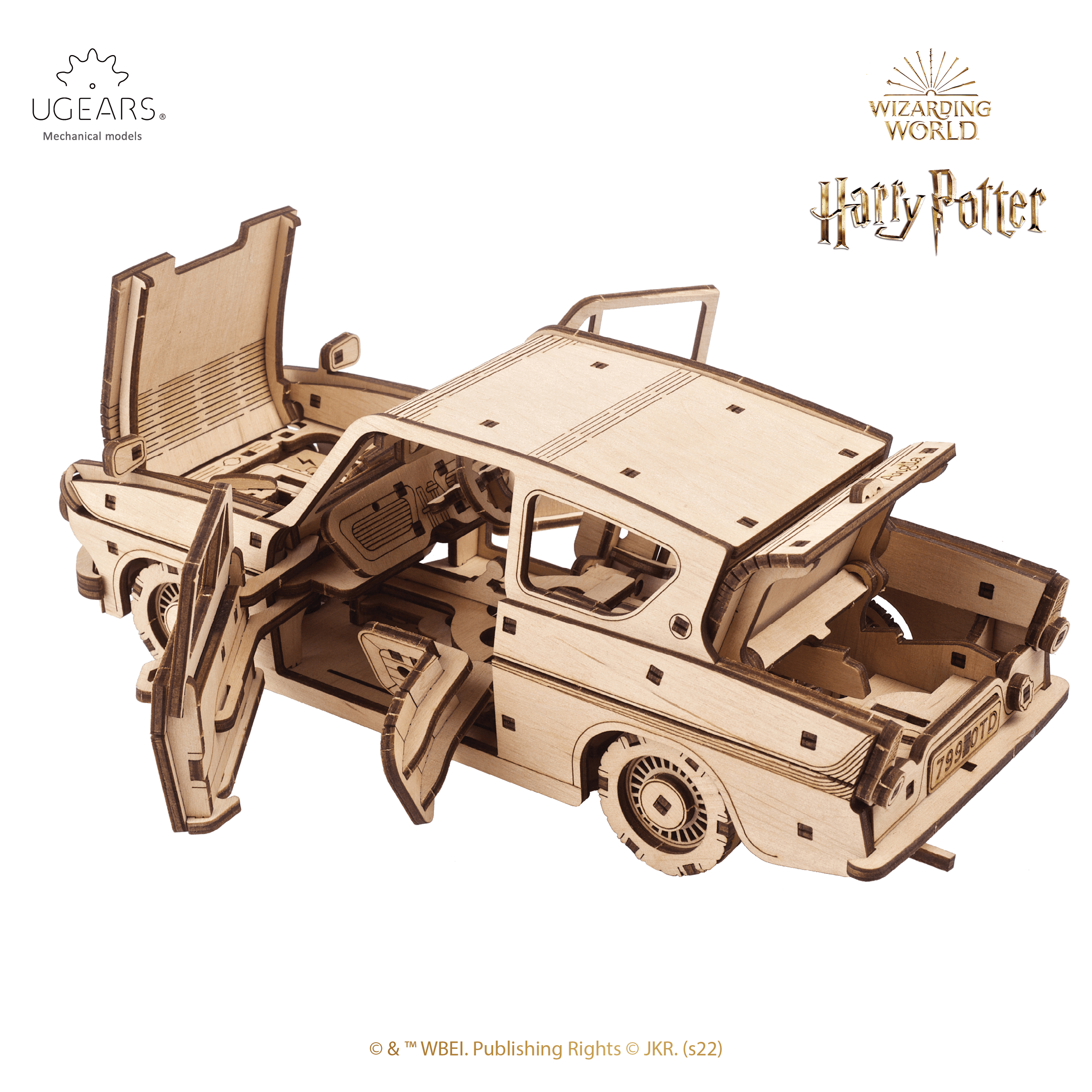 Fliegender Ford Anglia™ | Harry Potter-Mechanisches Holzpuzzle-Ugears--