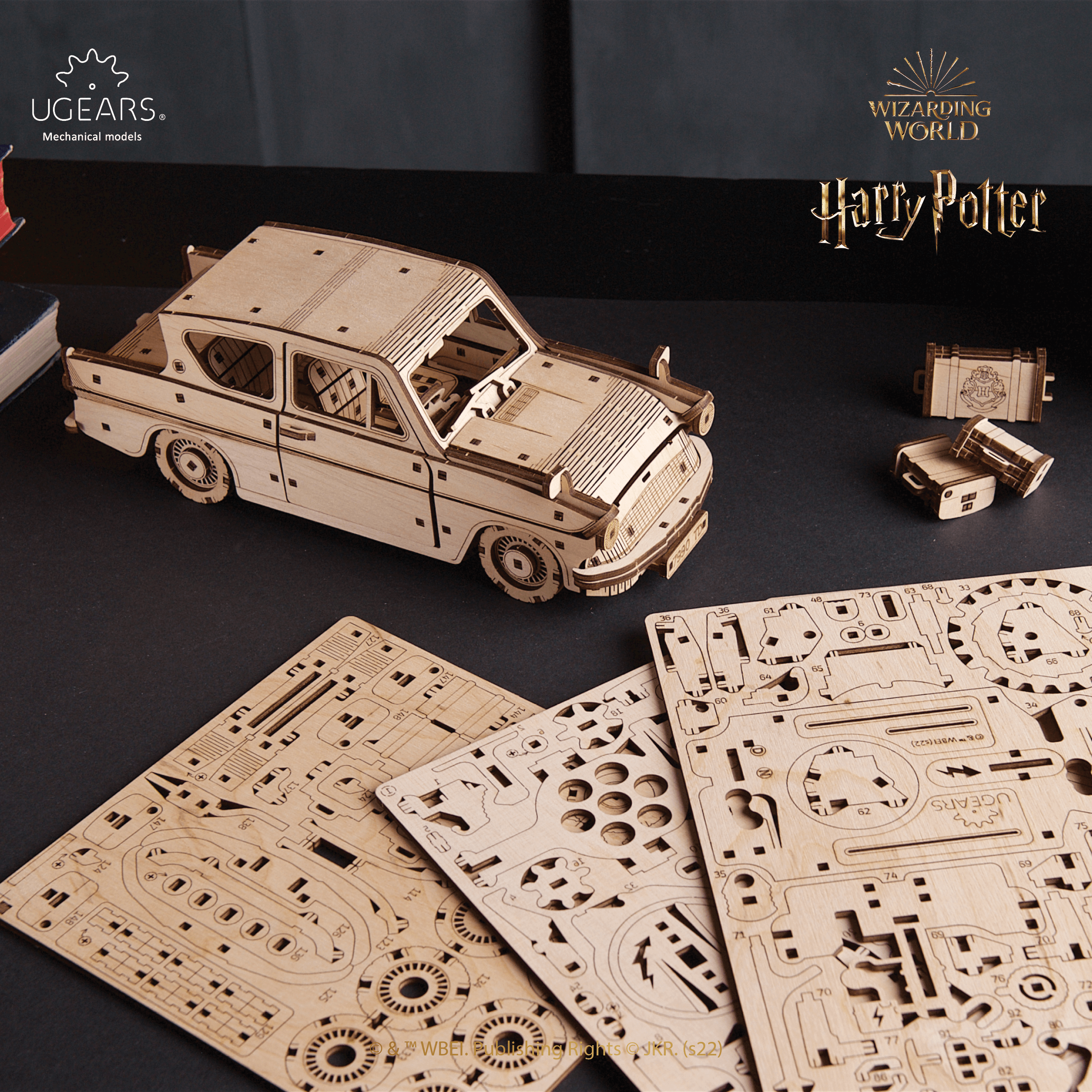 Fliegender Ford Anglia™ | Harry Potter-Mechanisches Holzpuzzle-Ugears--