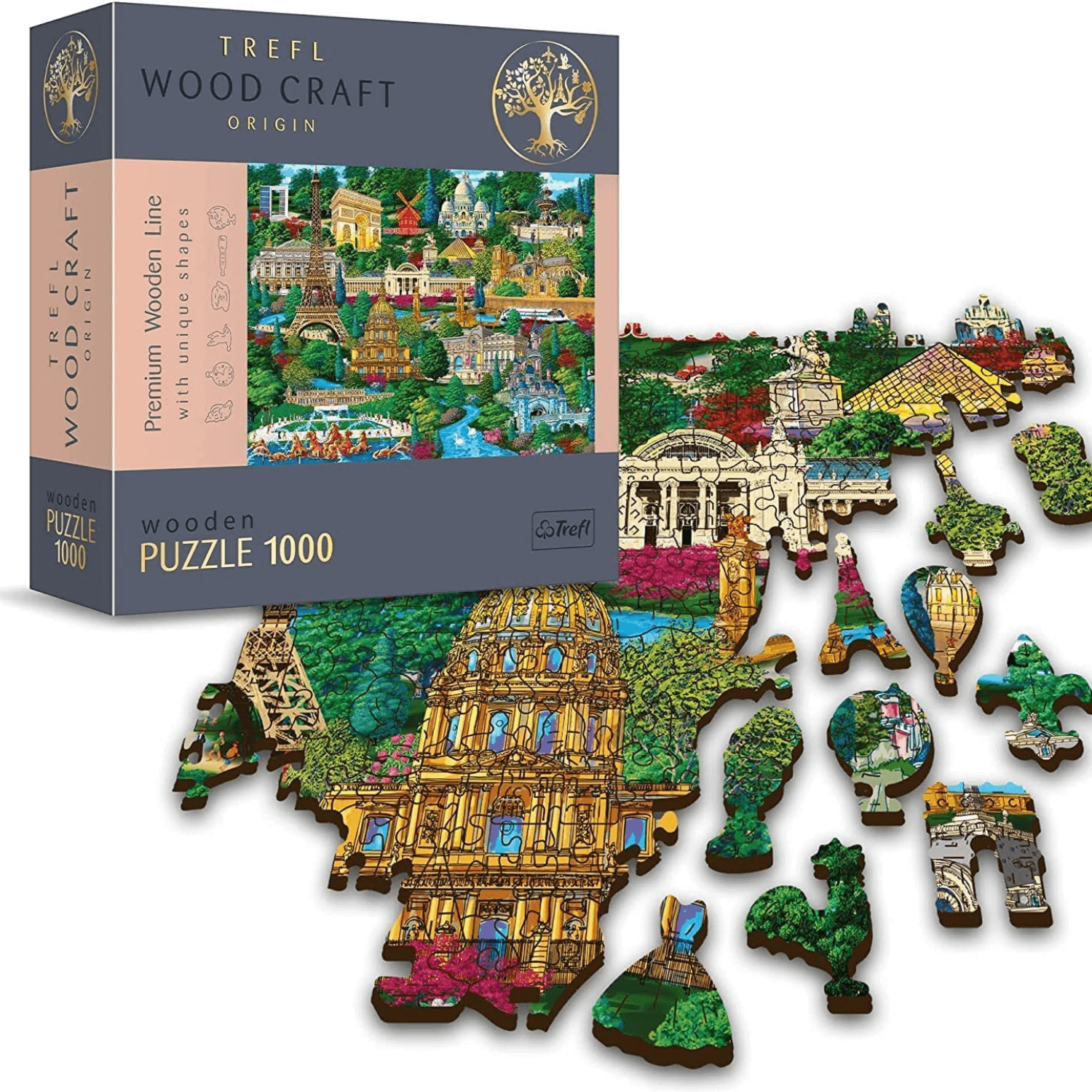 Découverte de la France | Puzzle en bois 1000-Puzzle en bois-TREFL--