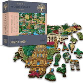 Frankreich Entdecken | Holz Puzzle 1000-Holzpuzzle-TREFL--