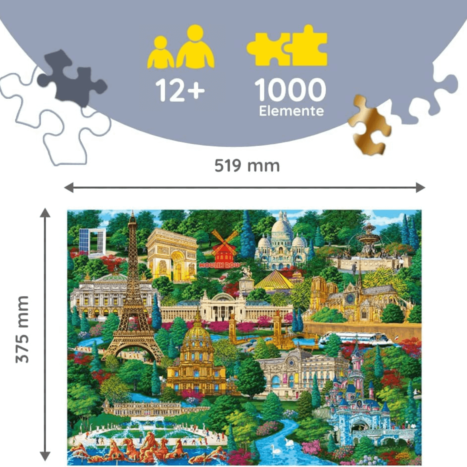 Frankreich Entdecken | Holz Puzzle 1000-Holzpuzzle-TREFL--