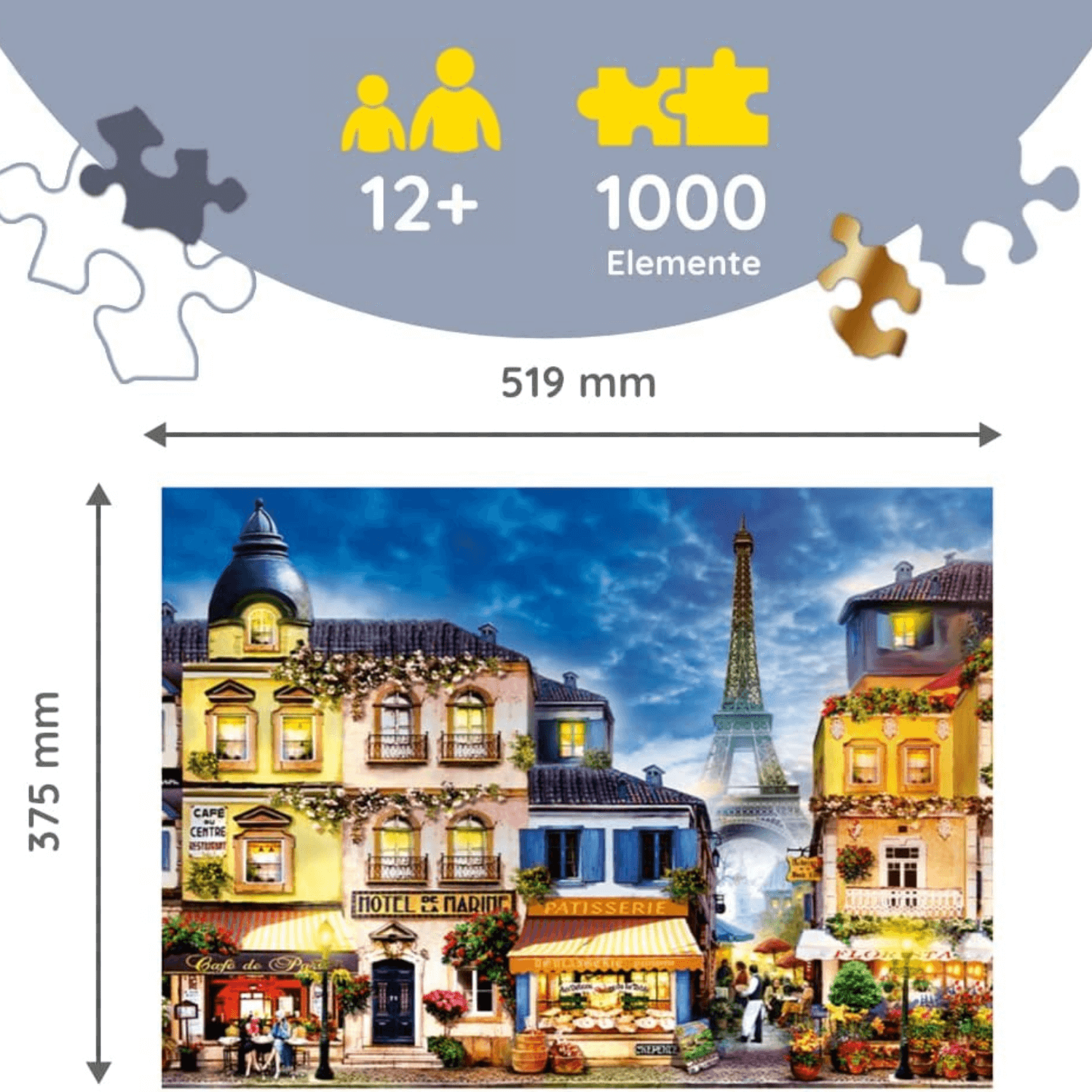 French Alley | Houten puzzel 1000-Houten puzzel-TREFL--