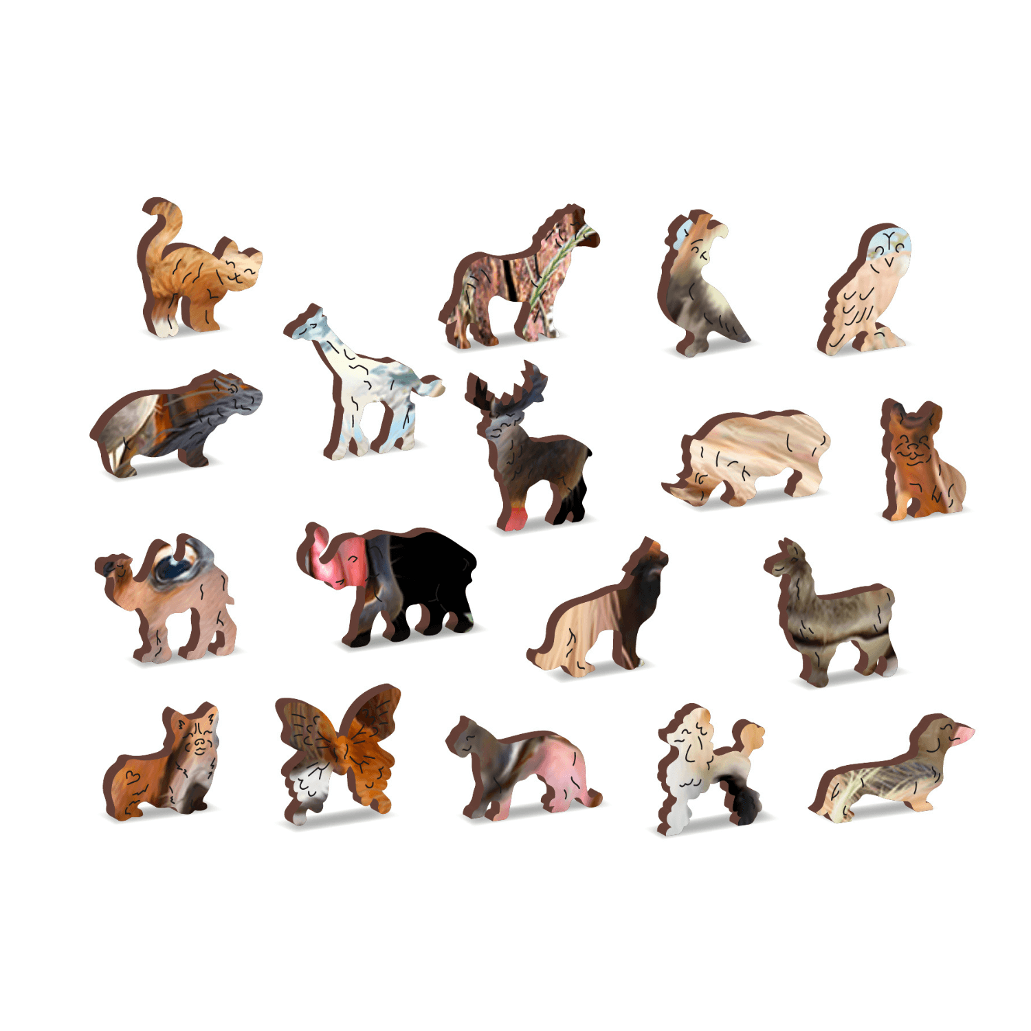 Puzzle de chevaux fous | Puzzle en bois 505-Puzzle en bois-WoodenCity--