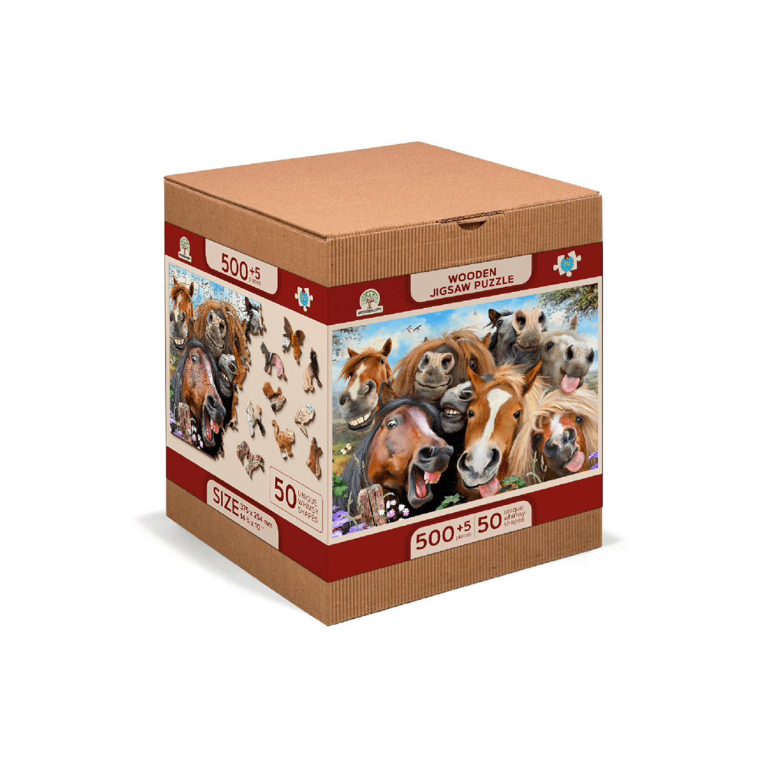 Puzzle de chevaux fous | Puzzle en bois 505-Puzzle en bois-WoodenCity--