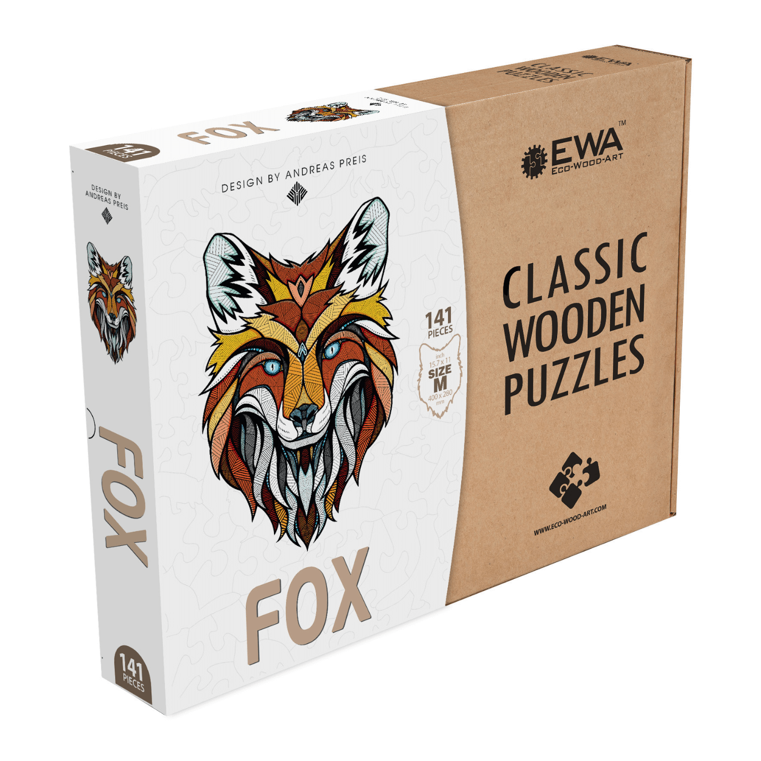 Fox | wooden puzzle wood puzzle eco wood art--