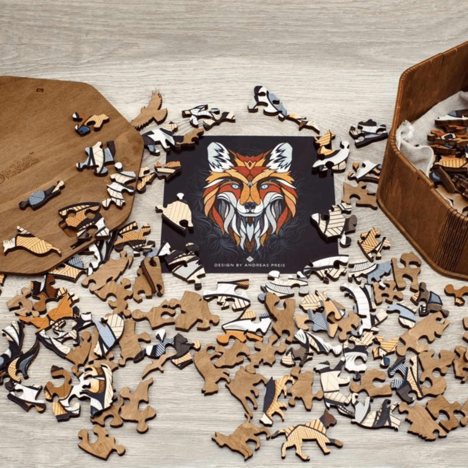 Fox | wooden puzzle wood puzzle eco wood art--