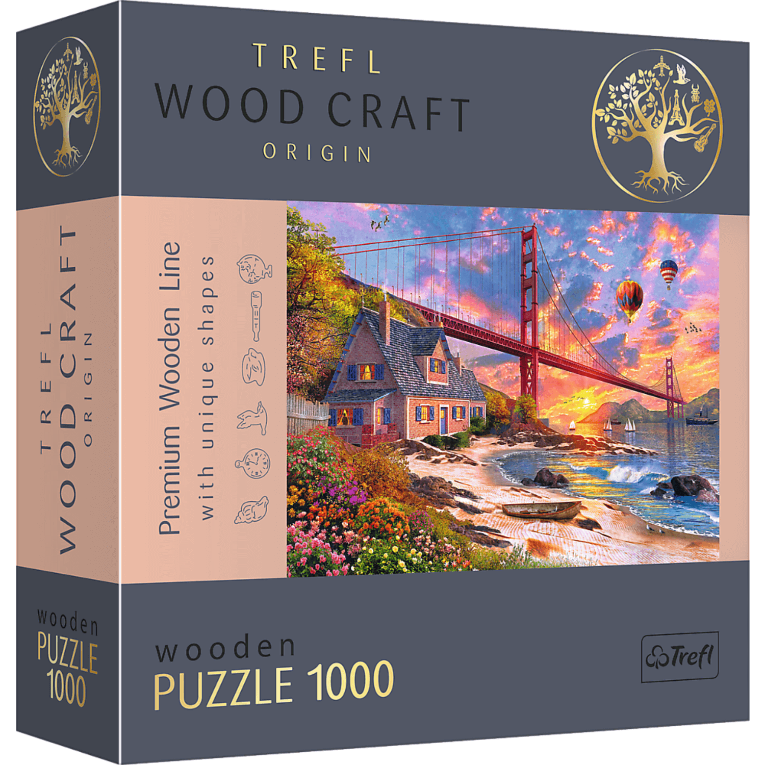 Golden Gate Bridge | Wood Puzzle 1000-wood puzzle-TREFL--