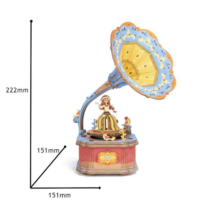 Color Gramophone with Music-3D Puzzle-Robotime--