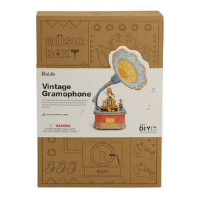 Farbiges Grammophon mit Musik-3D Puzzle-Robotime--