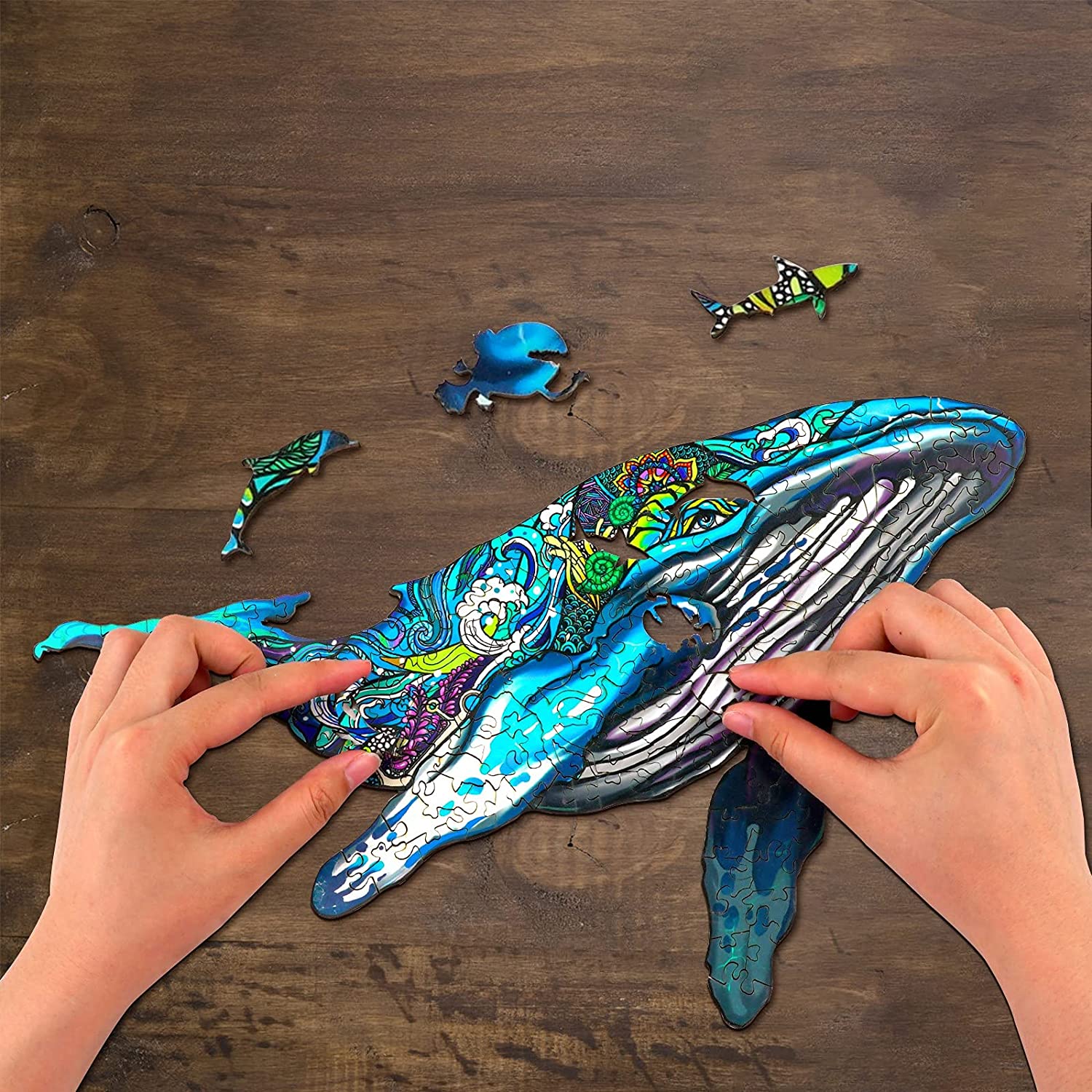 Free Whale Wooden Puzzle-MagicHolz--