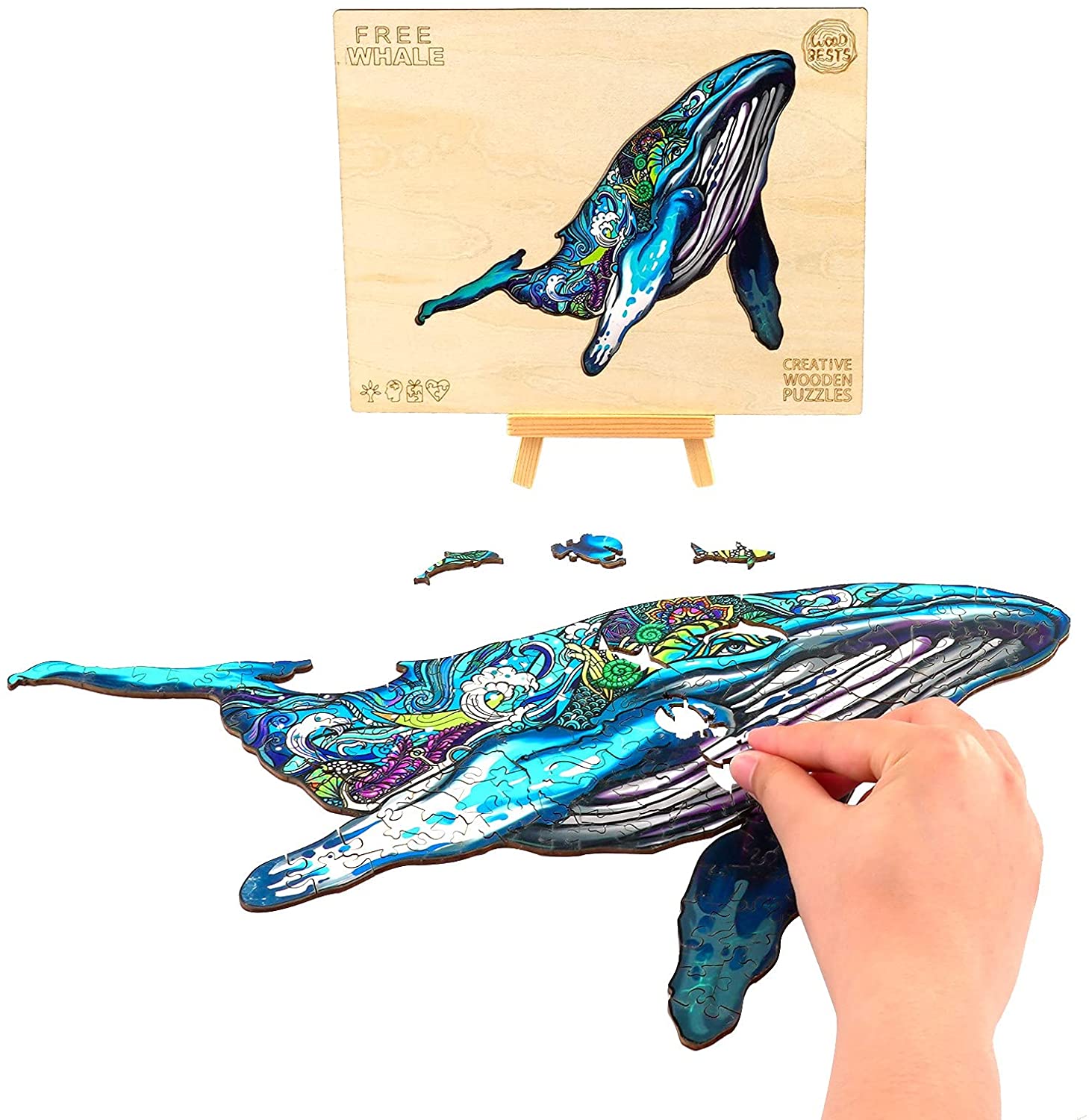 La Baleine rigolote Puzzle en bois