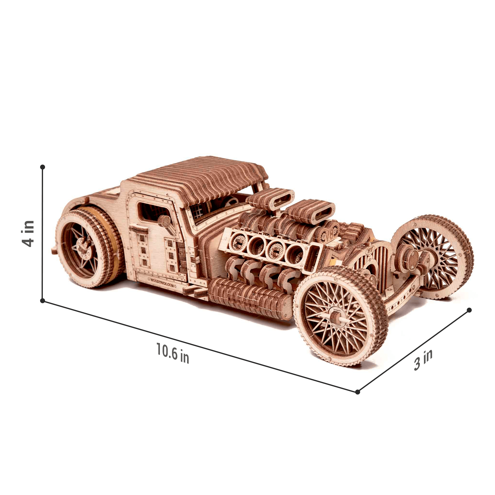 Hot Rod-Mechanisches Holzpuzzle-WoodTrick--