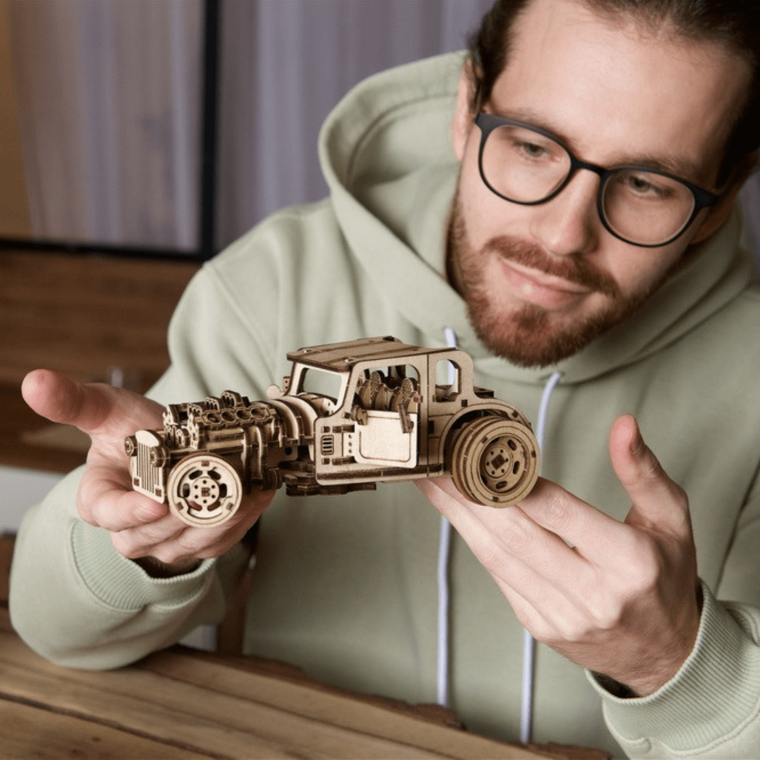 Hot Rod | La souris en colère | Ugears-Puzzle mécanique en bois-Ugears--