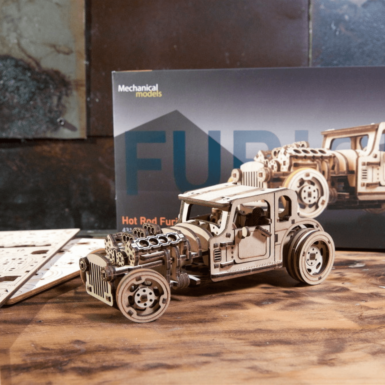 Hot Rod | La souris en colère | Ugears-Puzzle mécanique en bois-Ugears--