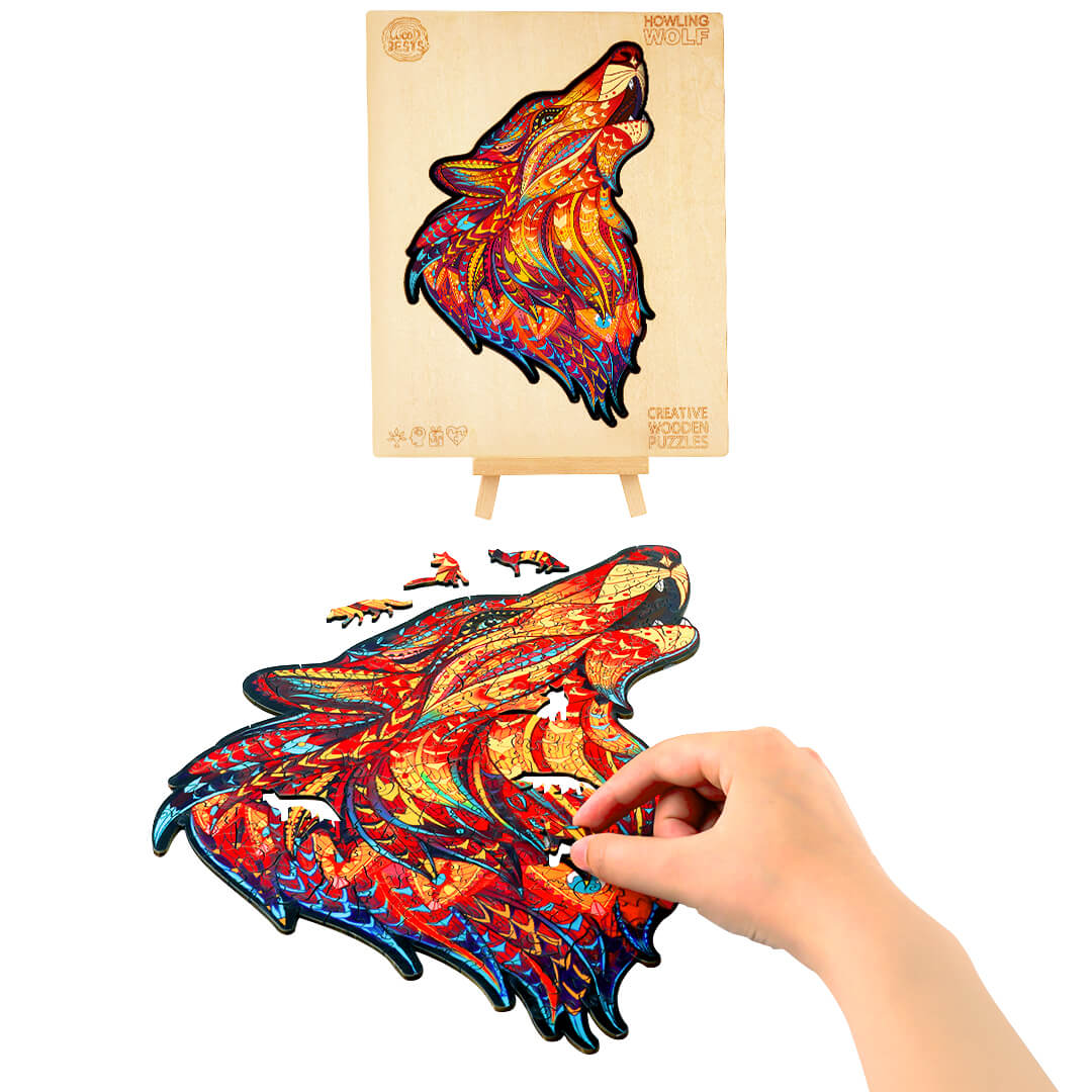 Howling Wolf Wooden Puzzle-MagicHolz--