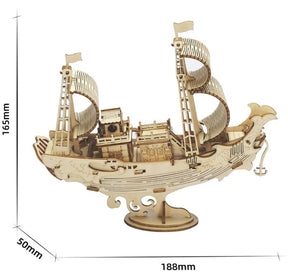 DIY Japanese Diplomatic Ship 3D Puzzle Robotime--