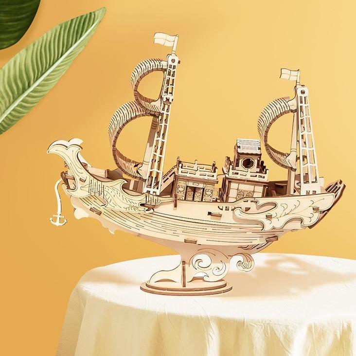 DIY Japanisches Diplomatenschiff-3D Puzzle-Robotime--