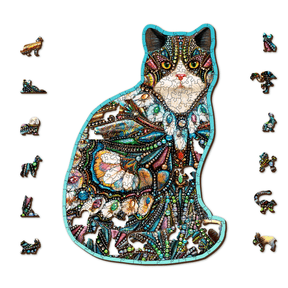 The Jewel Cat puzzel | Houten puzzel 250-WoodenCity--