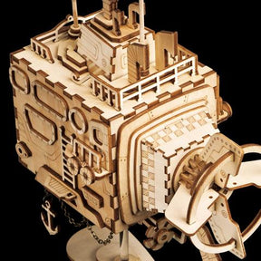 Steampunk Onderzeeër Mechanische Houten Puzzel-Robotime--