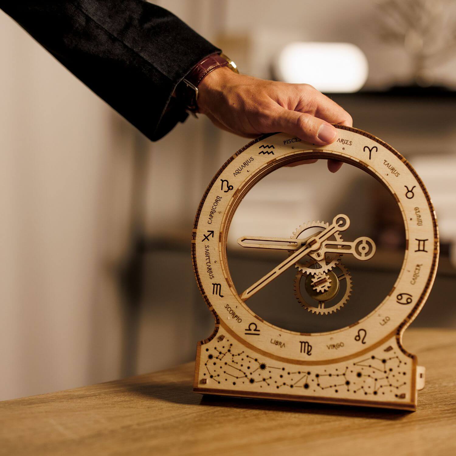 Kinetic Clock | Kinetic Clock-Mechanical Wooden Puzzle-WoodTrick--
