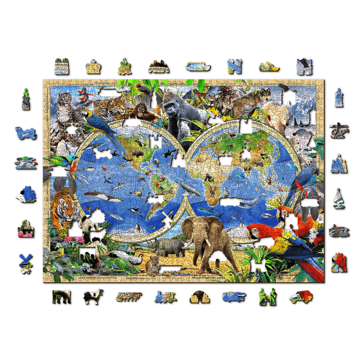 Kingdom of the Animals Puzzle | Wooden Puzzle 1010-WoodenCity--