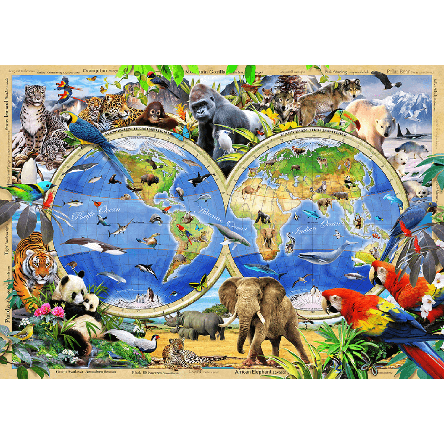 Royaume des animaux Puzzle | Puzzle en bois 1010-Puzzle en bois-WoodenCity--