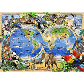 Royaume des animaux Puzzle | Puzzle en bois 1010-Puzzle en bois-WoodenCity--