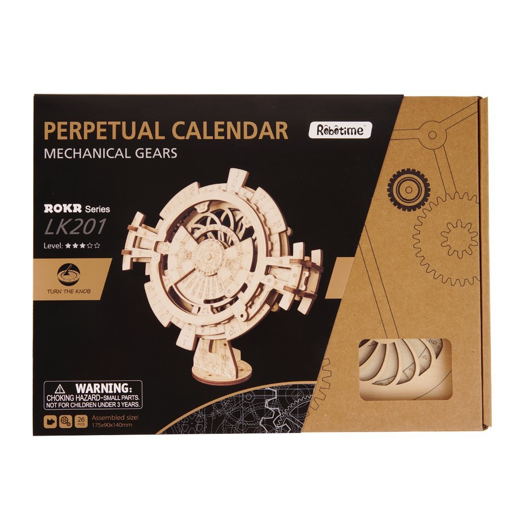 Ewiger Kalender Holz Puzzle-Mechanisches Holzpuzzle-Robotime--