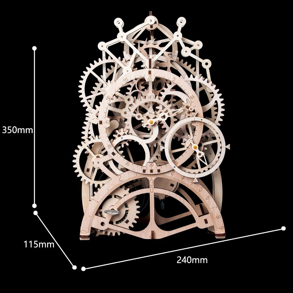 Slingerklok 3D puzzel-Mechanisch houten puzzel-Robotime--