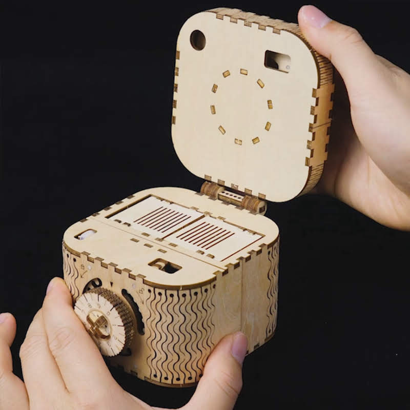 Schatzkiste 3D Puzzle Holz-Mechanisches Holzpuzzle-Robotime--